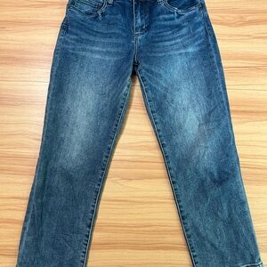 Kut from the Kloth Blue Cropped Straight Jeans Classic Style Women’s Size 4
